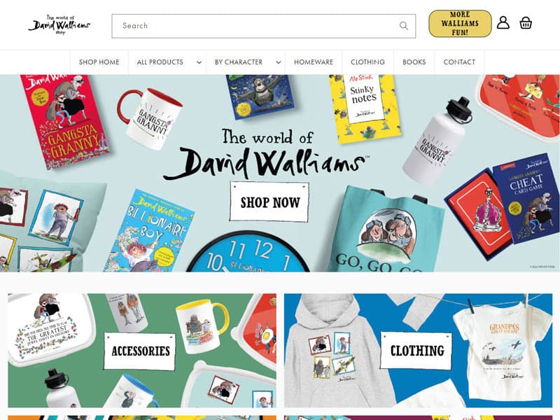 World of David Walliams Webshop